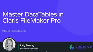 Introduction to Master DataTables in Claris FileMaker Pro