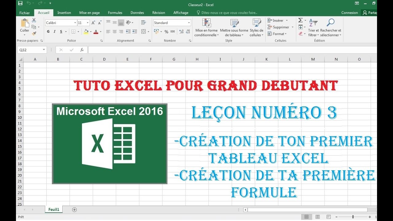 Tuto Excel Debutant Youtube - Riset