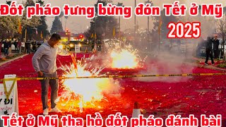 #171 TẾT Ở MỸ THA HỒ ĐỐT PHÁO | PHÁO NỔ TƯNG BỪNG MỪNG TẾT ẤT TỴ 2025