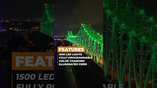 New lights on the Crescent City Connection bridge in New Orleans