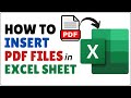 How to Insert PDF in Excel | Add PDF File in Excel