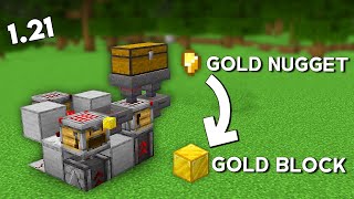 Minecraft Automatic Crafter For Gold Farm - Auto Gold Block Crafter Minecraft