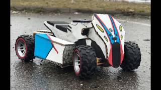 How to make RC BMW GG Quadster - Amazing Quad bike from cardboard