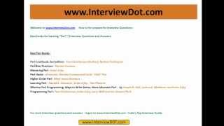 best books for learning perl interview question and answer
