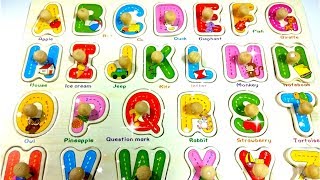 Learn Alphabets with Puzzle toy-ABC for toddlers,kids,children wooden toys,educational video