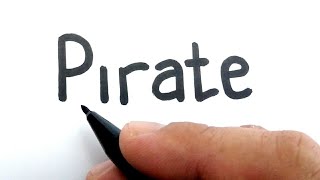 VERY EASY, How to turn words PIRATE into jack sparrow pirates of the caribbean