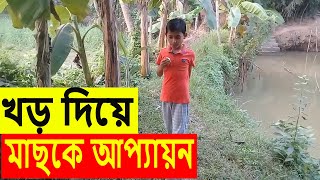 পিতা পুত্রে মিলে মাছকে ফ্রি খাবার দিলাম । সহজে পুকুরে মাছ চাষ পদ্ধতি