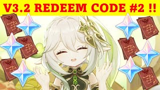 V3.2 Redeem Code #2 !! NT8SU92DKFRZ | 60 Primogems + 5 Adventurer's Experience !! | Genshin Impact