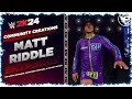 Matt Riddle WWE 2K24 Entrance, Top Moves, Signatures, Finishers, & Victory Motion