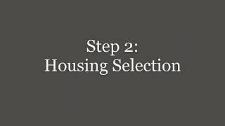 Current Student Housing Application