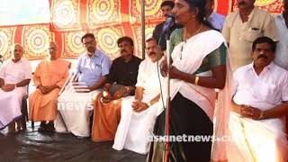 KP sasikala in programme organised by UDF ruling Thiruvalla Muncipality