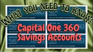 What you need to know: Capital One 360 Savings Accounts & How to Set one Up!!!
