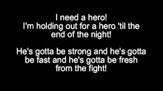 Bonnie Tyler - Holding out for a hero (Lyrics on screen)