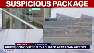 Reagan National Airport concourse evacuated after suspicious package found