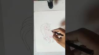 How to draw a cute unicorn 🐎 / step by step #howto #draw #unicorn #shorts #ytshorts