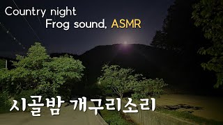 조용한 시골 밤 개구리 우는 소리 | Korea's quiet country frog | ASMR | Relaxing