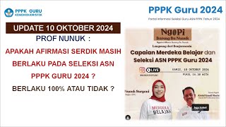 Prof Nunuk : Apakah Afirmasi SERDIK Masih Berlaku Pada Seleksi PPPK Guru 2024 ?