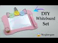 diy whiteboard set | how to make whiteboard at home with cardboard | unicorn diy