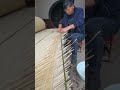 hand woven bamboo mat process