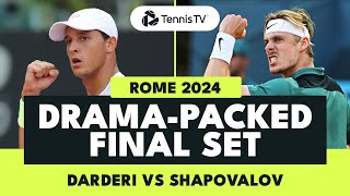 Denis Shapovalov vs Luciano Darderi DRAMATIC Final Set | Rome 2024 Highlights