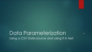 Openscript -5. Data Parameterization with CSV