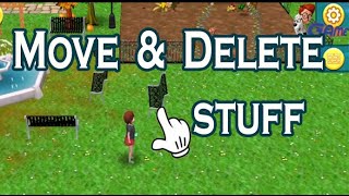 Let's Move \u0026 Delete the placed feature/Stuff (In VIRTUAL TOWN game)