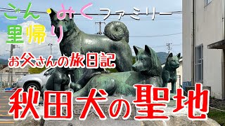 ごん・みくファミリー里帰り お父さんの旅日記 【秋田犬の聖地・大館】　秋田犬【ごん・みく チャンネル】