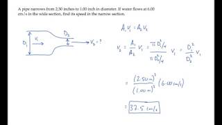 Fluids: Continuity Equation. Level 1, Example 1