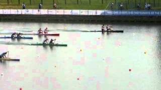 Junior men C2 Final A - 1000m - European Canoe Sprint Championships in Moscow 2010.mp4