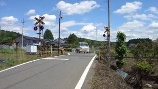 踏切風景　真岡鐵道　古宿踏切　栃木県市貝町 '10/05/28