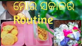 ମୋର morning routine # ପିଠା ସହିତ ମଟର ତରକାରୀ # Amita's Odia Vlog #