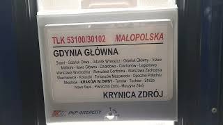 Prezentacja TLK Małopolska relacji Gdynia Główna-Krynica Zdrój