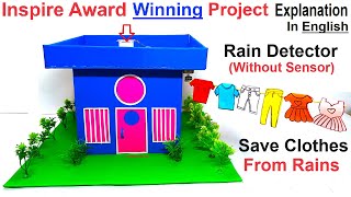 rain detector working model without sensor - explanation in English - diy | howtofunda