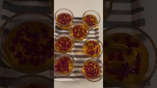 Persian mango gelatin dessert with pomegranate #food #iran