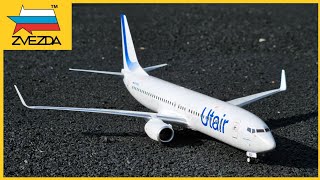 Сборка модели самолёта Boeing 737-800 (ZVEZDA 7019) 1/144 | Utair NEW