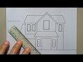 how to draw a house easy for beginners house drawing