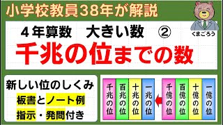 算数４年大きい数②【板書とノートでの授業設計】教科書を使った指導【楽しくなる算数授業】