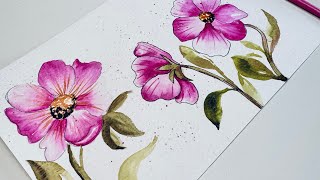 Try painting your watercolor florals in landscape mode! SO MUCH FUN!