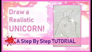 💜😍How to Draw a REALISTIC UNICORN (HORSE)- A Step by Step tutorial