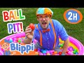 Blippi Learns Colors at the Blippi Ball Pit! | 2 HOURS OF BLIPPI TOYS!