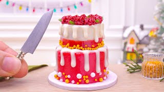 Beautiful Miniature Red Velvet Cake Decorating For Holiday | Sweet Tiny Cake Design By "Tiny Cakes"