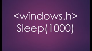 Project in C Tutorial 07:: Sleep() function in C