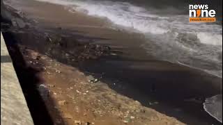 GVMC Park Wall Collapse: High Waves \u0026 Erosion Threatens RK Beach Infrastructure in Visakhapatnam