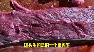 一头从内蒙拉回湖南宰肉的牛落地755斤到底能出多少肉呢？