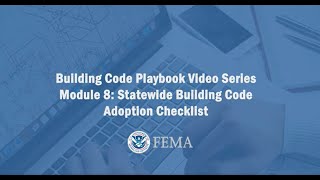 Module Eight: Statewide Building Code Adoption Checklist