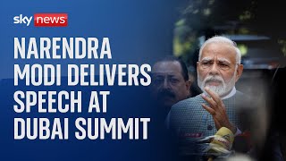 India's PM Narendra Modi delivers speech at World Government Summit in Dubai