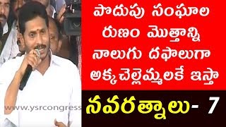 YS Jagan Promise for Women || YSR Aasara Scheme | Navartnalu