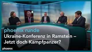 phoenixRunde "Ukraine-Konferenz in Ramstein – Jetzt doch Kampfpanzer?"