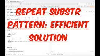 Leetcode 459: Repeated Substring Pattern: A More Efficient Solution