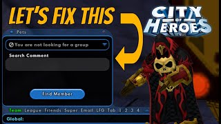 Have trouble finding groups in some City of Heroes private servers?